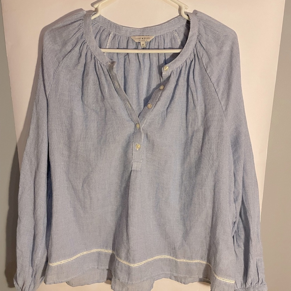 LUCKY BRAND Ladies Long Sleeve Cotton Henley